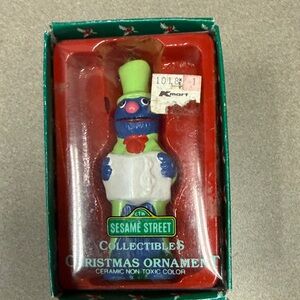 Sesame Street Grover Ornament with Green Hat